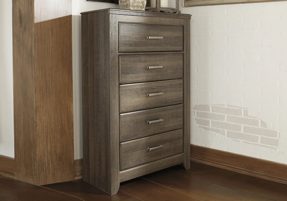 Juararo Dark Brown 5-Drawer Chest