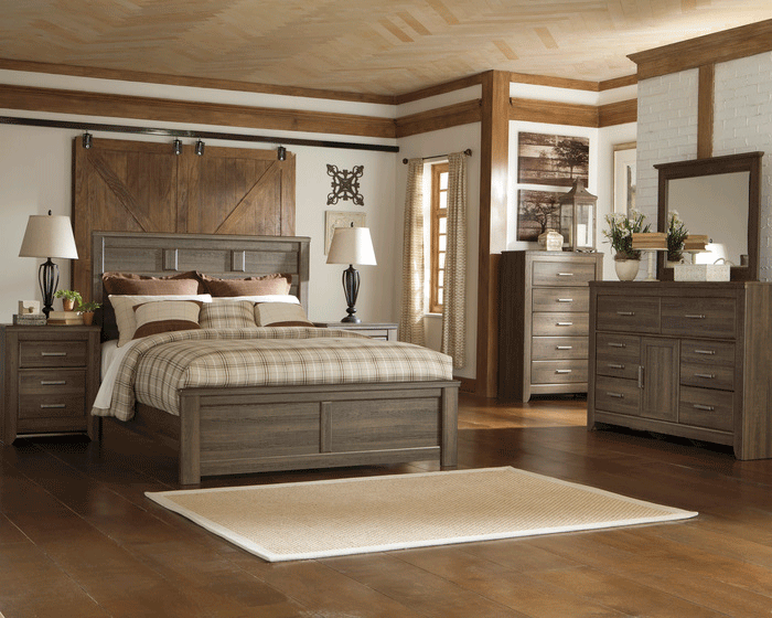 Juararo Dark Brown Panel Queen Bedroom Set