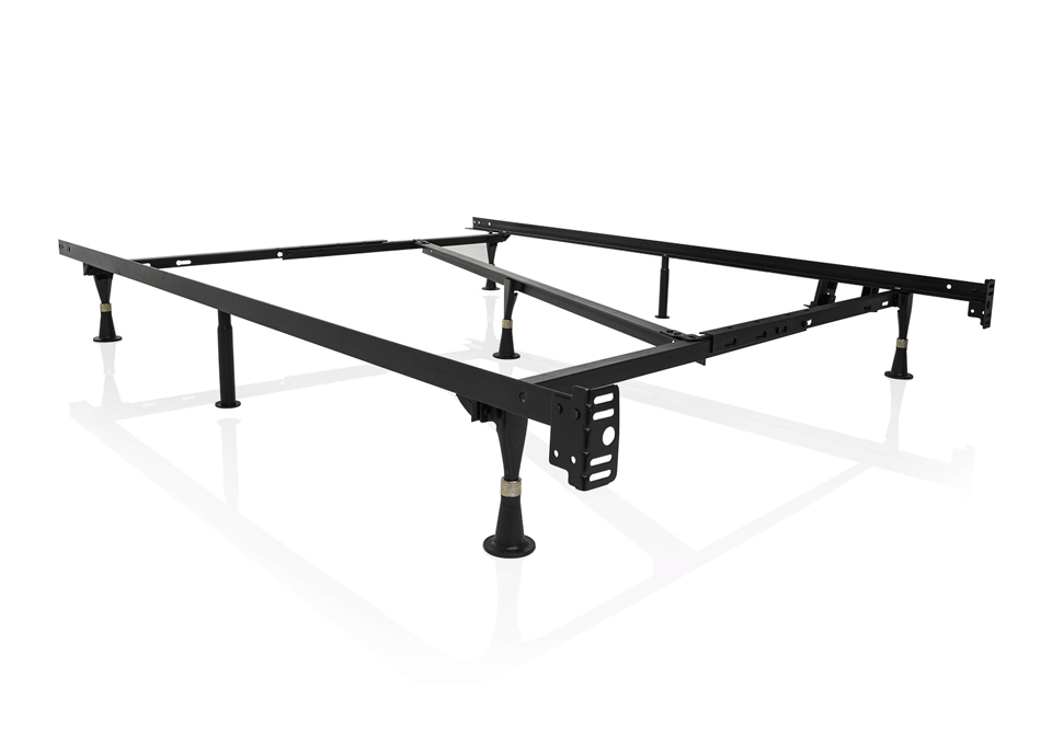 3 Way Adjustable Metal Bed Frame With, Queen Bed Frame Without Wheels