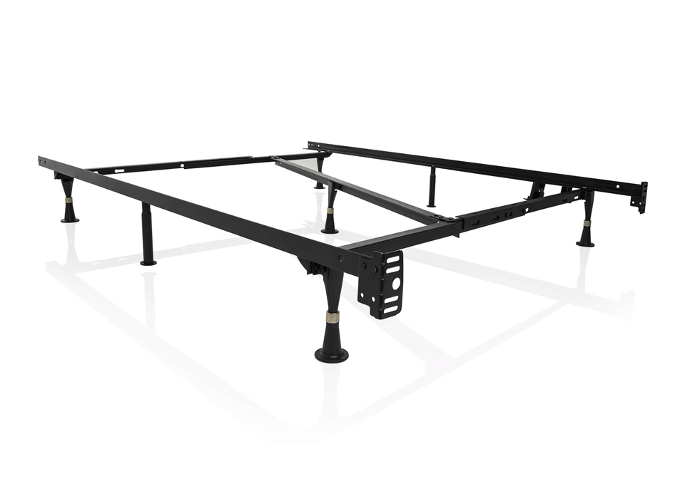 Adjustable bed deals frame with wheels