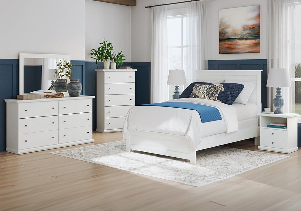 Bostwick Shoals White Full Bedroom Set