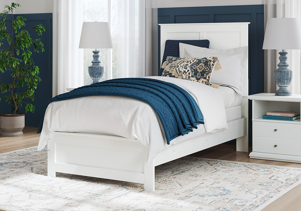Bostwick Shoals White Twin Bed