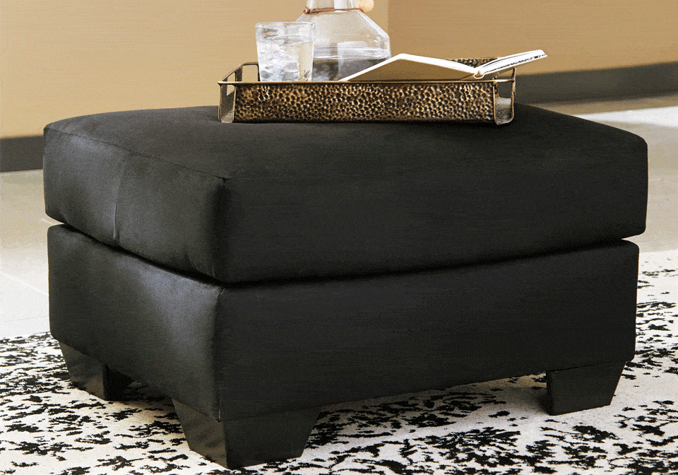 Darcy Black Ottoman