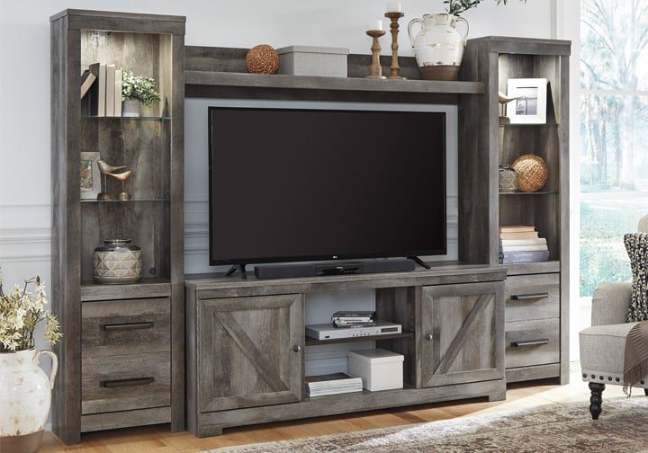 Wynnlow Gray 4pc. Entertainment Center