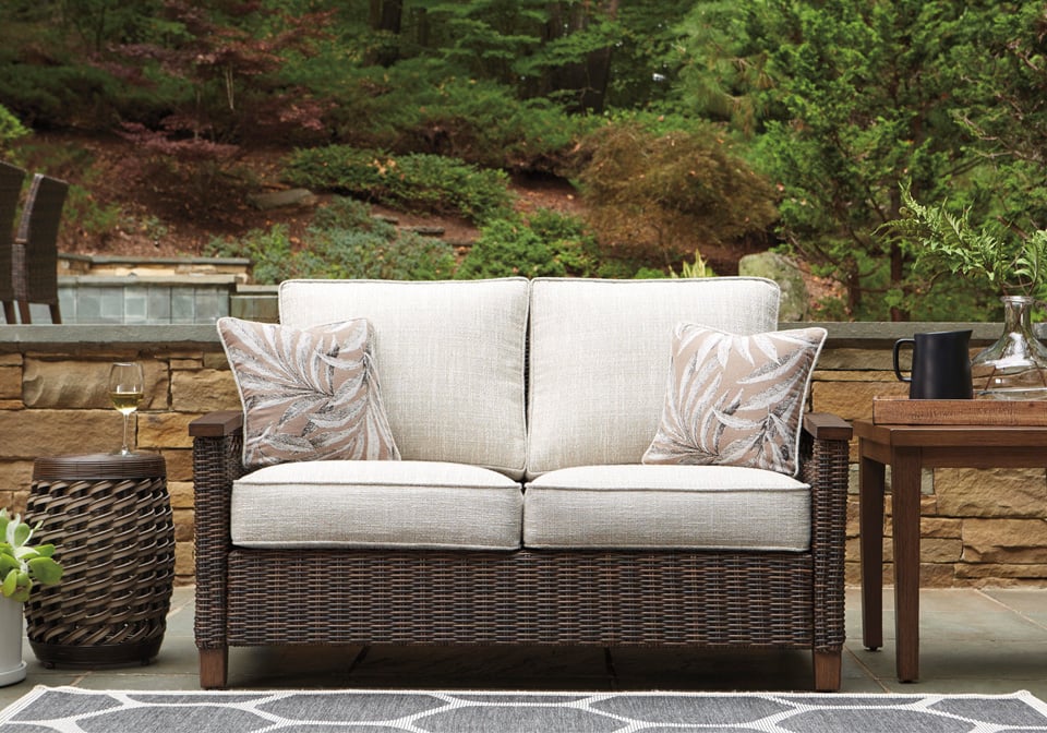 Paradise Trail Brown Outdoor Love Seat