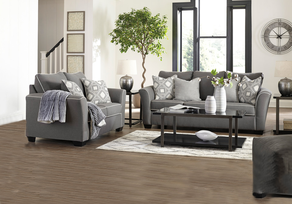 Domani Charcoal Sofa Set Local, Charcoal Grey Living Room Sets