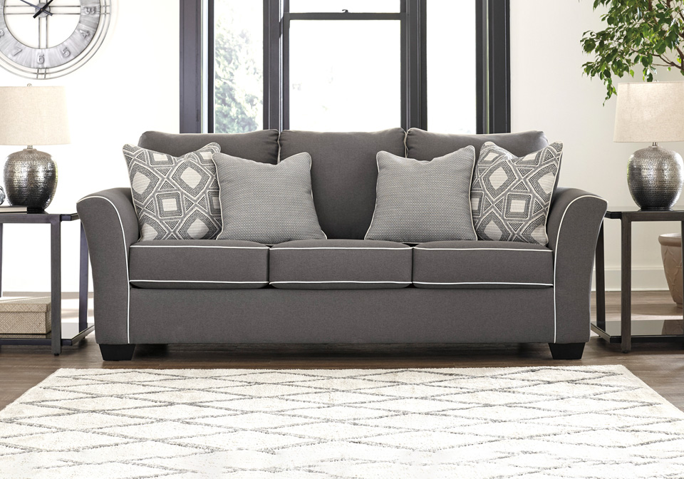 Domani Charcoal Sofa | Local Overstock Warehouse | Online Furniture and ...