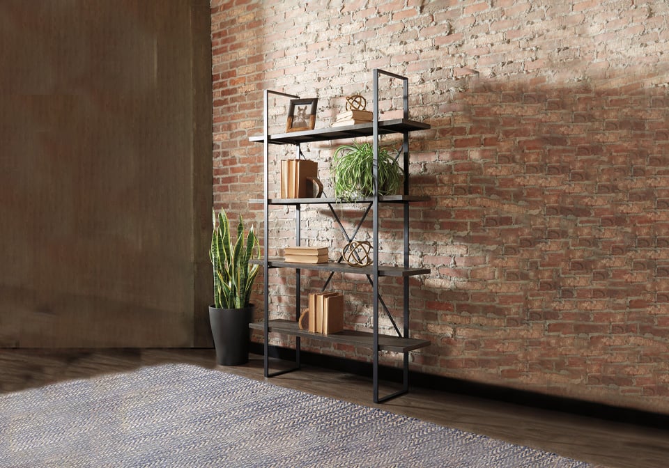 Gilesgrove Gray Bookcase