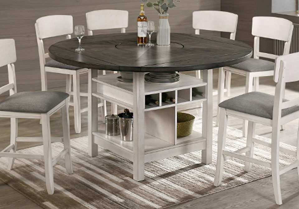 Conner Chalk Gray Counter Height Dining Table | Local Overstock