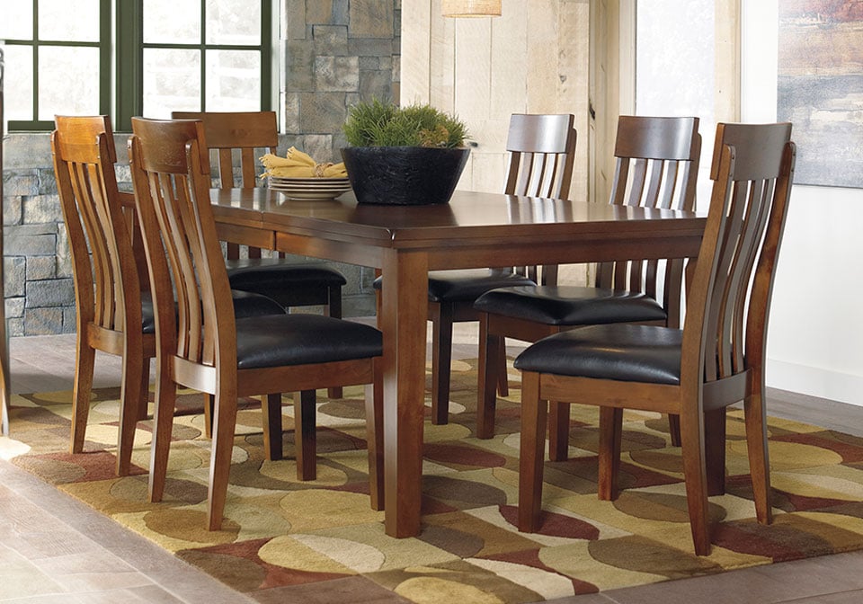 Ralene Medium Brown 7pc. Dining Set