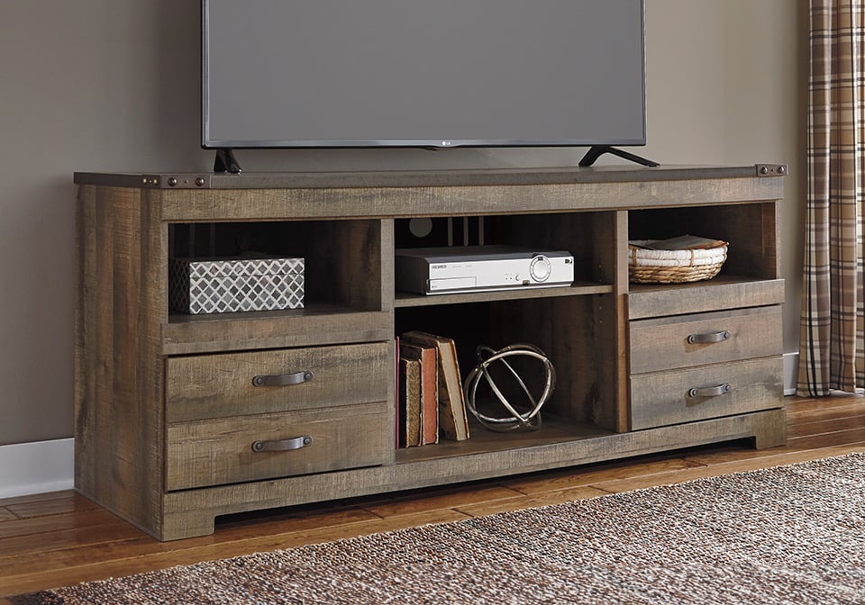 Trinell Brown Large TV Stand